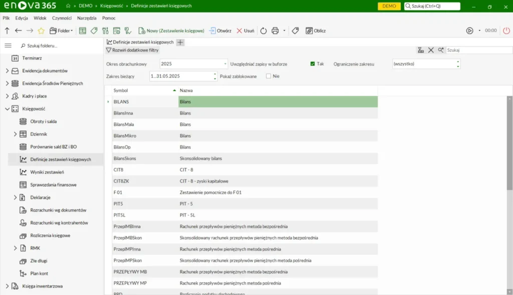 Moduły księgowe enova365